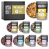 Tiesta Tea - Top 8 Favorites Sampler Set | Loose Leaf | Up to 80 Cups | High to No Caffeine | Hot & Iced | Tea Variety Pack with Green | Herbal | Black & Chai Brew | 8 Sample Pouches