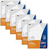 Avery Big Tab Extra-Wide Insertable Clear Tab Dividers for 3 Ring Binders, 8-Tab Set, White, 6 Sets (11254)