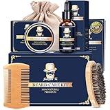 Gifts for Men, Beard Kit for Men's Daily Grooming, Moisturize & Soften Coarse, Dry Facial Hair, Anniversary & Wedding & Birthday Gifts for Him Boyfriend Husband Dad Brother Adult Son Male Friend