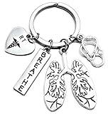 Kit's Kiss RT Respiratory Therapist Keychain RT Respiratory Therapy Gift Lung Disease Care Stethoscope Anatomical Lung Specialist Breathe Pulmonary
