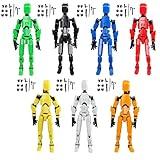GJKBJ T13 Action Figures - (Assembly Completed) Titan 13 Action Figure, T13 Action Figure 3D Printed Multi-Jointed Movable,Lucky Dummy 13 Desktop Decorations for Game Lovers (7PCS)
