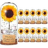 CATABUBU 11pcs Floral Wedding Party Decoration Bottle Gifts Beauty Beast Party Guest Souvenirs for Wedding Bride Shower, Handcrafted Engagement & Bachelorette Gifts (Sunflowers)