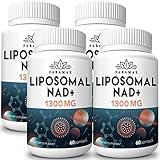 1600 mg Liposomal NAD Supplement 1600 mg, 98% Pure NAD+ Supplement, Superior Absorption, Alternative to Nicotinamide Riboside or NADH to Boost NAD+ for Aging Defense, Energy, Longevity, 240 Softgels