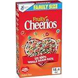 Fruity Cheerios, Heart Healthy Gluten Free Breakfast Cereal, Made with Whole Grain Oats, Family Size, 18.4 oz