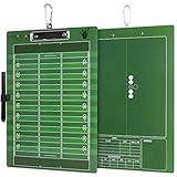 HIGHRAZON Football Coaches Clipboard, Green Double-Sided Dry Erase Coach Clipboard, Football Whiteboard for Coaches, Lineup White Board with Marker for Coaches Gift