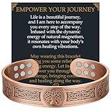 Jecanori Copper Bracelet for Men, 18X Strength Mens Magnetic Bracelets with 3,800 Gauss Magnets, 99.99% Pure Solid Copper Jewelry Gift