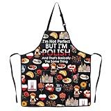 JNIAP Polish Kitchen Apron Polish Cooking Apron Poland Chef Gifts Poland Kitchen Gifts (POLISH ap)