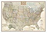 National Geographic United States Wall Map - Executive - Laminated (43.5 x 30.5 in) (National Geographic Reference Map)
