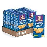 Annie's Macaroni and Classic Cheddar with Organic Pasta, Made with Real Cheese, Dinner Side or Snack, 6 oz (Pack of 12)