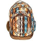 HOOEY Ox 40L Backpack - Extra Large Travel Backpack with Laptop Compartment - Rugged Gear Bag for Work, Gym, & Outdoor Adventures - Unisex (Brown/Aztec)