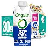 Orgain 30g High Protein Shake, Dairy Isolate Milk Protein, Fruity Cereal, 5g BCAAs, <1g Sugar Per Serving, Meal Replacement, Ready to Drink, Keto Friendly, Gluten-Free 11 Fl Oz (Pack of 12)