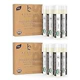 USDA Organic Lip Balm - USA Made with Natural Ingredients, 4 Pack Unflavored Chapstick for Dry Lips, Birthday Gifts for Her & Him, Lip Balm Hydrating Beauty Gifts, Lip Moisturizer, Mens Gift Ideas