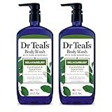 Dr Teal's Body Wash with Pure Epsom Salt, Relax & Relief with Eucalyptus & Spearmint, 24 fl oz (Pack of 2)
