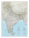 National Geographic India Wall Map - Classic - Laminated (23.5 x 30.25 in) (National Geographic Reference Map)