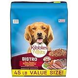 Kibbles 'n Bits Bistro Dry Dog Food, Oven Roasted Beef, Spring Vegetable & Apple Flavors for Adult Dogs, 45 lb. Bag