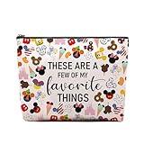 CEASQVAA Vacation Trip Gift Fairytale Fans Makeup Cosmetic Bag Mouse Family Trip Snacks Makeup Bag Magic Kingdom Gift Mouse Favorite Things Zipper Pouch