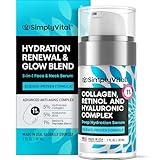 SimplyVital Moisturizer for Neck & Décolleté – With Collagen, Retinol, Peptides & Hyaluronic Acid – Anti-Aging Hydration – Made in USA – 1 fl.oz