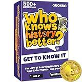 QUOKKA Who Knows Better? - History - Family Card Trivia Game | Fun Learning & Educational Questions for Families | Suitable for Boys & Girls