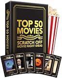 Premium Movie Night Scratch Off Cards – Gifts for Movie Lovers – End Movie Night Indecision With Movies From Top Databases – Stunning Illustrations - Husband Boyfriend Gift - Couples Gift Ideas