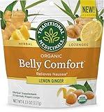 Traditional Medicinals, Organic Belly Comfort Lozenges Lemon Ginger, Relieves Nausea, 30 Individually Wrapped Lozenges
