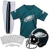 Franklin Sports Philadelphia Eagles Kids Football Uniform Set - NFL Youth Football Costume for Boys & Girls - Set Includes Helmet, Jersey & Pants - Medium