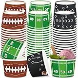 60Pcs Football Birthday Snack Bowls, Disposable Paper Ice Cream Soup Chili Bowl for BBQ Picnic, 3 Styles 8oz Football Snack Dessert Treat Cups Sport Game Day Events Household Party Supplies Decor