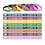 5th Grade Graduation Wristbands, 5th Grade Graduation Decorations 2025, Boy Girl Kids 5th Grade Graduation Gifts for Students, Graduation Silicone Wristbands for 5th Grade Graduation- 40Pcs