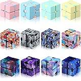 12 Pieces Mini Cube Blocks Desk Toy Magic Sensory Tool Blocks Puzzle Flip Cube for Teens Adults Birthday Favors