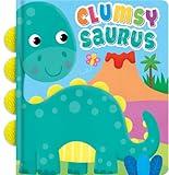 Clumsy Saurus - Children's Sensory Board Book with Touch and Feel Spine