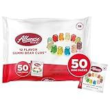 Albanese World's Best 12 Flavor Gummi Bear Cubs | 50 - 0.5oz Snack Packs of Candy | Miniature, Individually Wrapped, Soft Gummy |Cherry, Blue Raspberry, and More | Perfect for Kid's Classroom Parties