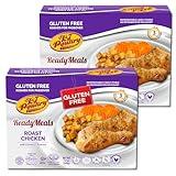 KJ Poultry Kosher for Passover Gluten Free Meals, Roast Chicken with Potato & Carrots, Halal, (2 Pack) Prepared Entree Fully Cooked, Shelf Stable Microwave Dinner, Travel Military Camping