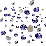 Tanzanite (539) Purple Violet 144 pcs Swarovski 2058/2088 Crystal Flatbacks Purple Rhinestones Nail Art Mixed with Sizes ss5, ss7, ss9, ss12, ss16, ss20, ss30