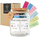 Bible Verse Jar,Inspirational Prayer & Reflection,Scripture Cards & Prayer Jar，Christian Gifts For Women，Men,Best Friend, Teacher,Husband, Coworker Gift, Meaningful Present From Work Bestie, Family