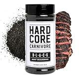 Hardcore Carnivore Black: Activated Charcoal Beef Seasoning Rub for Steak, Smoking, BBQ, Burgers, Brisket ++ (Large Shaker)