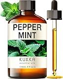 KUKKA essential oils 100% Pure & Natural Peppermint Oil for Skin, Hair, Diffuser, & Soap Making DIY(4 Fl Oz/118 ml)