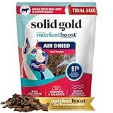 Solid Gold Air Dried Dog Food Toppers for Dry Food - Healthy Dog Treats w/Real Beef & Superfoods - Serve as a Complete Meal, Topper or Treats - Supports Muscle Growth, Immunity & Digestion - 4oz