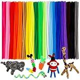 Caydo 200 PCS Thick Pipe Cleaners Craft Supplies Multi-Color Chenille Stems for Art and Craft Projects Creative DIY Decorations (12inch x 6mm)