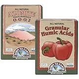 Down to Earth Azomite Powder & Granular Humic Acids | Volcanic Ash Mineral & Humic Acid | OMRI Listed | Ideal for Vegetable Gardens, Lawns, Beds, Row Crops & Containers | 5 lb Each