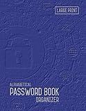 Password Book Organizer Alphabetical: 8.5 x 11 Password Notebook with Tabs Printed | Smart Blue Design