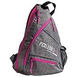 Pickleball-X Elite Performance Sling Bag - Official Bag of the US Open (Gray/Pink)