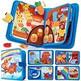 hahaland Noah's Ark Toy Busy Book for Toddlers 1-3 - Baptism Gifts for Boys Girls - Montessori Toys for 1 Year Old - Sensory, Early Learning, Educaitonal, Developmental One Year Old Boy Birthday Gift