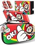 Xcitifun Carrying Case Compatible with Nintendo Switch for Joycon Case & Dock Cover & Travel Bag & Keychain 7 in 1 Accessories Kit Set Switch Protective Carry Cases for Boys Girls Kids - Red Thumb
