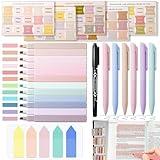 JETAOYA Bible Journaling Kit, Bible Study Supplies Kit for Women,12 Highlighters No Bleed, 6 Colored Pens, 75 Bible Tabs, 100 Sticky Notes and Marker Pen, Christian Gifts for Women Men