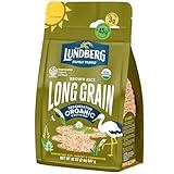 Lundberg Brown Rice, Regenerative Organic Certified – Non-Sticky, Aromatic Long Grain Rice, Responsibly Grown in California, 32 Oz
