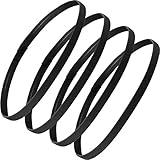 4 Pieces Thick Non-Slip Elastic Sport Headbands Hair Headbands for Women and Men (Black)