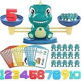 Kaodezhu Dinosaur Math Balance Toys - Montessori Toys for 3 Years Old Kids, Learning and Educational Toys for Boys and Girls - Birthday Gifts for 4 5 6 7 Year Old Boys