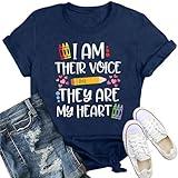 IFQ Women's Special Education Teacher Shirt SPED Team Teaching T-Shirt Teachers School Tee Blue