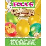 PAAS Golden Shimmer Egg Decorating Kit – Add a Shiny Gold Touch to Your Easter Eggs with 24 Gold Stickers and 2 Pouches of Gold Paint