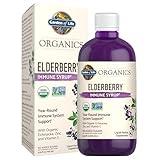 Garden of Life Organics Plant-Based Elderberry Immune Syrup 6.59 fl oz (195 Ml) for Kids & Adults: Sambucus, Echinacea, Zinc & Vitamin C, 0g Sugar, Organic Vegan Gluten Free Herbal Supplement