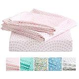 Vonty Kids Bed Sheets Twin XL Pink Heart Printed Sheets for Girls, Soft Lightweight Microfiber Easy Wash Bedding Set (1 Fitted Sheet + 1 Flat Sheet + 1 Pillowcase)